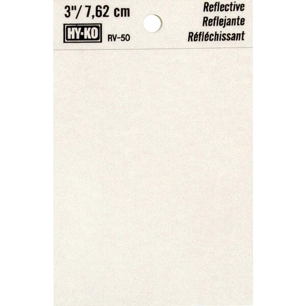 Hy-Ko 3 In. Vinyl Adhesive Symbol, Blank - RV-50/BL