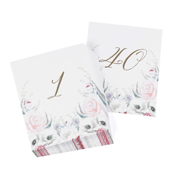 Hortense Hewitt Ethereal Floral Table Number - Pack of 40 - 55181