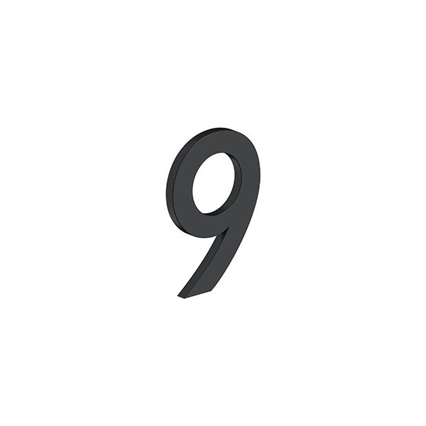 Deltana 4 NUMBER 9, B SERIES, STAINLESS STEEL in Paint Black - RNB-9U19