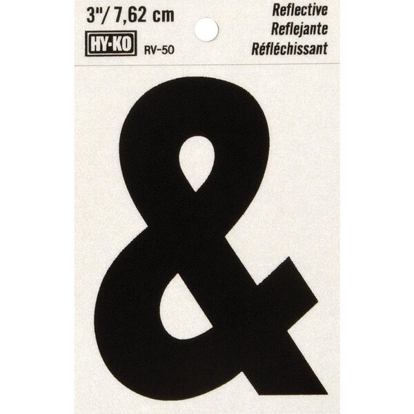 Hy-Ko 3 In. Vinyl Adhesive Symbol, Ampersand - RV-50/AM