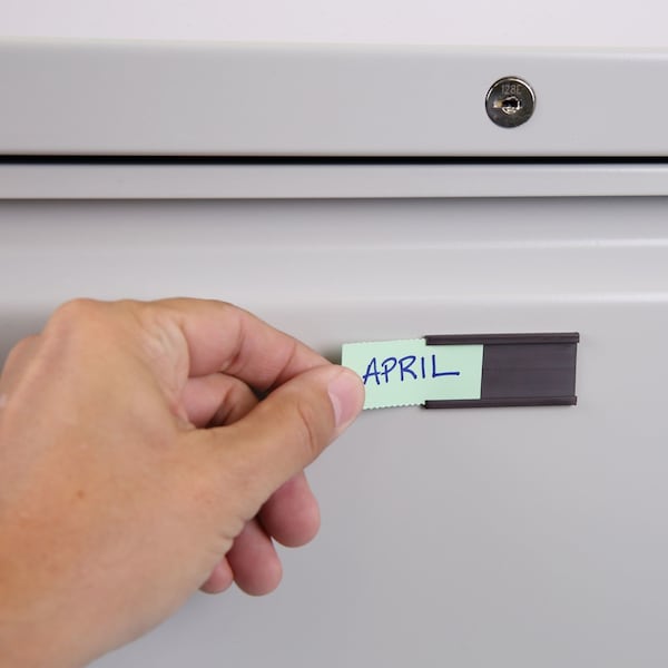 Mastervision Mastervision Pack of 25, Magnetic Data Card Holders, 1" x 2", Magnet Label Holders - FM1310