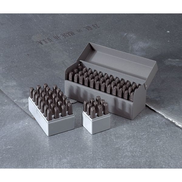 C.H. Hanson Letter Set, 1/8 In. H, Steel - 20200