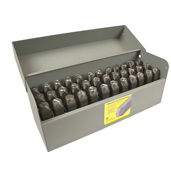 C.H. Hanson Letter and Number Set, 1/8 In. H, Steel - 26185