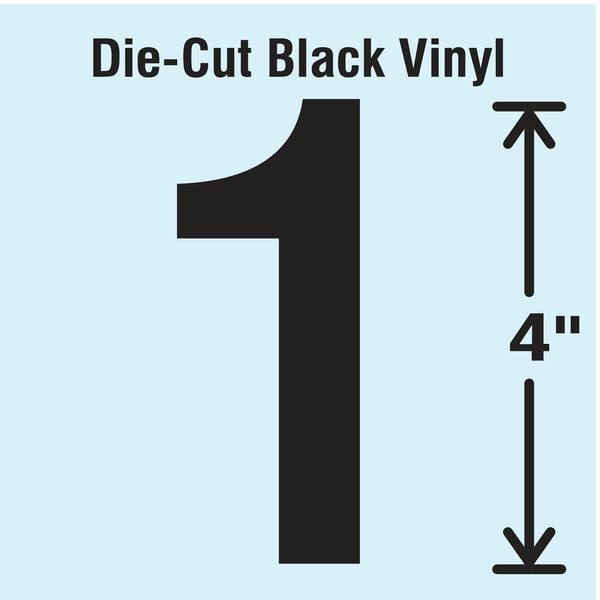 Stranco Die Cut Number Label, 1, 10 Cards, PK10 - DBV-4-1-10