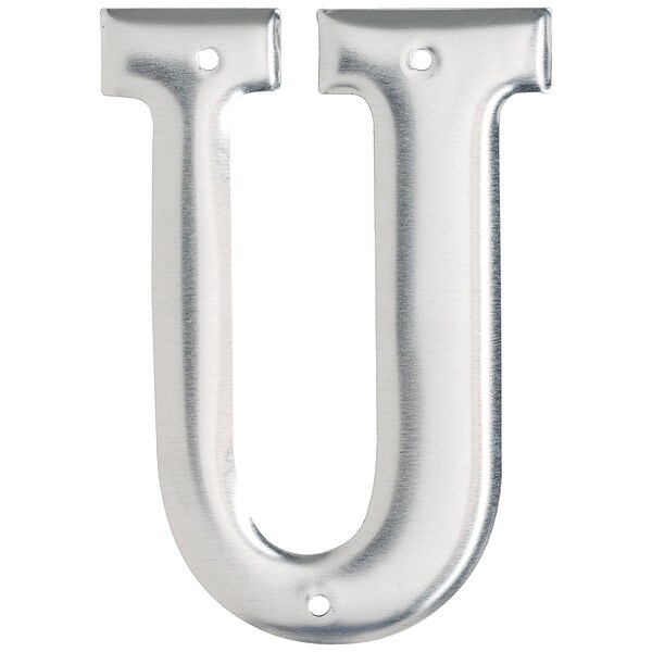 Brady Letter, Aluminum, Roman, 3 in. H, U, PK10 - 1600-U