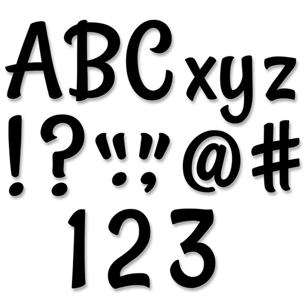 Classroom Creations Stylish Black Punch-Out Letters, 4 in., 3PK - CL3482129