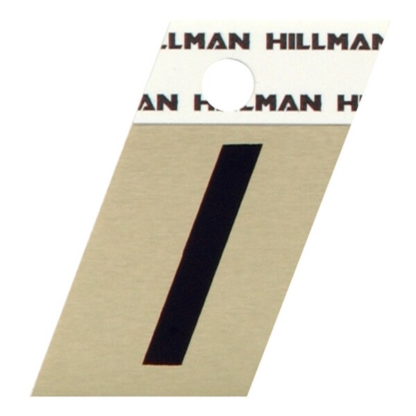 Hillman HILLMAN 1.5 in. Black Aluminum Self-Adhesive Letter I 1 pc - 840510