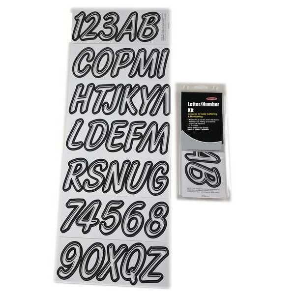Hardline Products Number and Letter Combo Kit, White, 3in.H - GWHBKG400