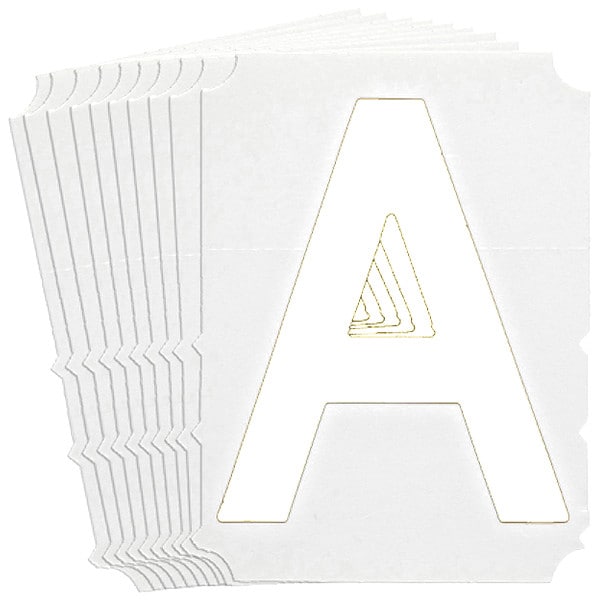 Brady Numbers and Letters Labels, PK 10 - 5130P-A
