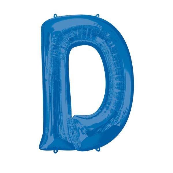 Anagram 33 in. Letter D Shape Foil Balloon Blue - 86450
