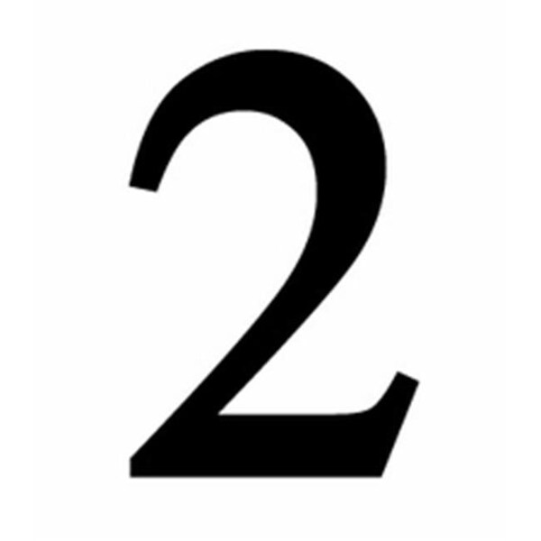 Village Wrought Iron Village Wrought Iron NUM-2-S Small Number 2 - Black - NUM-2-S