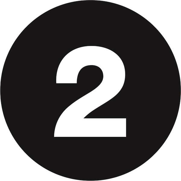 Bondad 3 in. Circle - 2 Black Number Labels - Roll of 500 - BO3350413