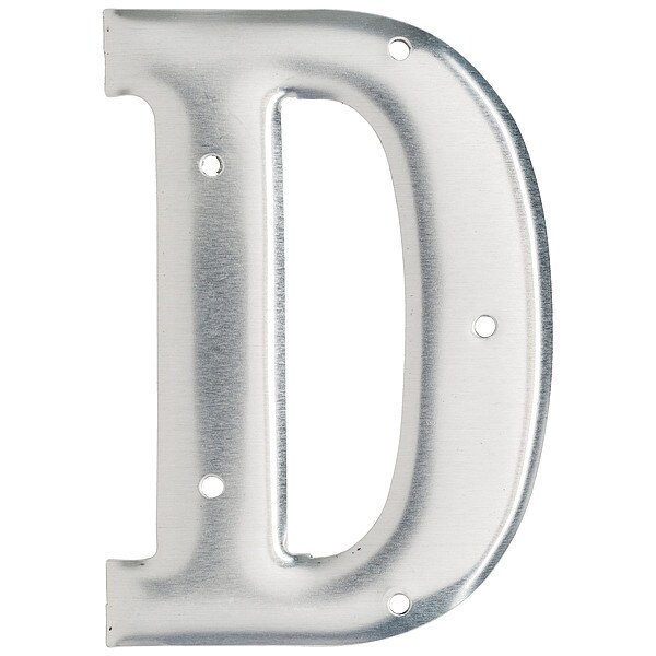 Brady Letter, Aluminum, Roman, 3 in. H, D, PK10 - 1600-D