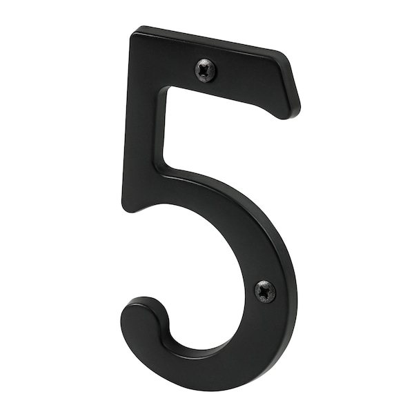 Pamex 4in Heavy Duty House Number # 5 Matte Black Finish - DD074S5BL