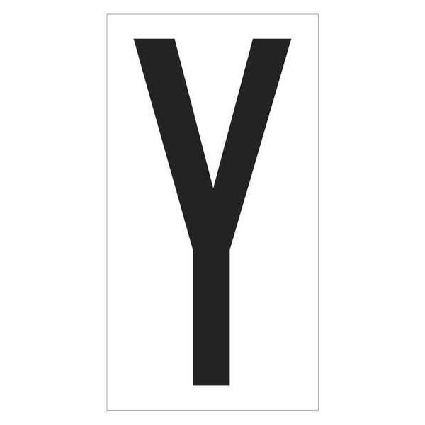 Partners Brand Vinyl Warehouse Letter Labels, "Y", 3 1/2", Black/White, 50/Case - DL9310Y