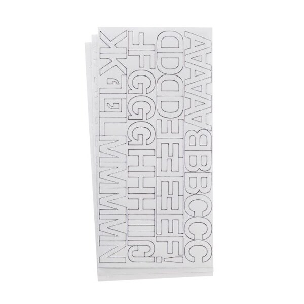 Westcott Permanent Vinyl Lettering, Helvetica1" - 15861