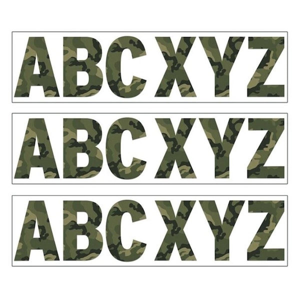Eureka 7 in. Classic Camo Deco Letters, Multi Color, 3PK - EU-850004-3