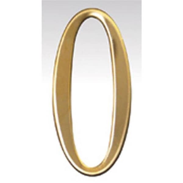 Mailbox Accessories Mailbox Accessories BR3-0 Brass Address Numbers Size - 3  Number - 0-Brass - BR3-0