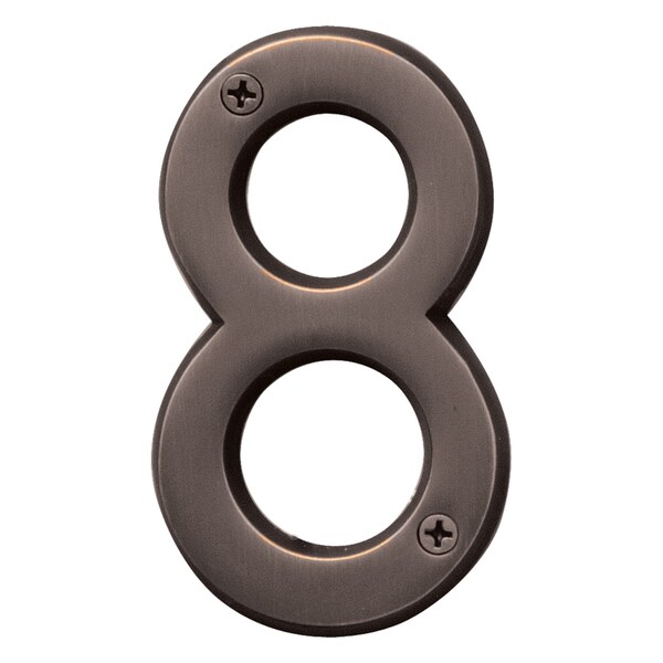 Hy-Ko 4In Old World Bronze Number 8, 3PK - A30948