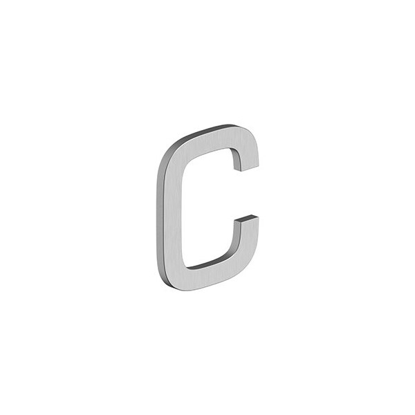 Deltana 4 LETTER C, E SERIES W/ RISERS, STAINLESS STEEL in Brushed Stainless - RNE-CU32D