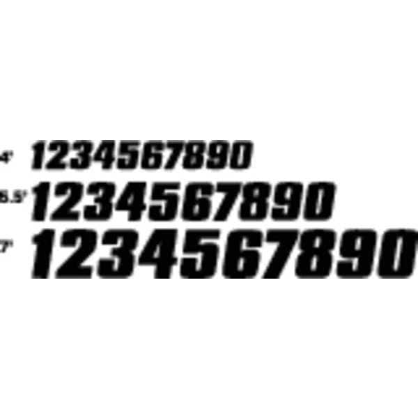 Hardline Products Number Label, Blk, Vinyl, No.0 Thru 9, PK120 - DB4120B-KIT