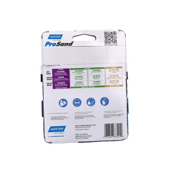 Norton Abrasives Norton ProSand 5-1/2 in. L X 4-1/2 in. W 60 Grit Aluminum Oxide Sanding Sheet 6 pk - 07660768541