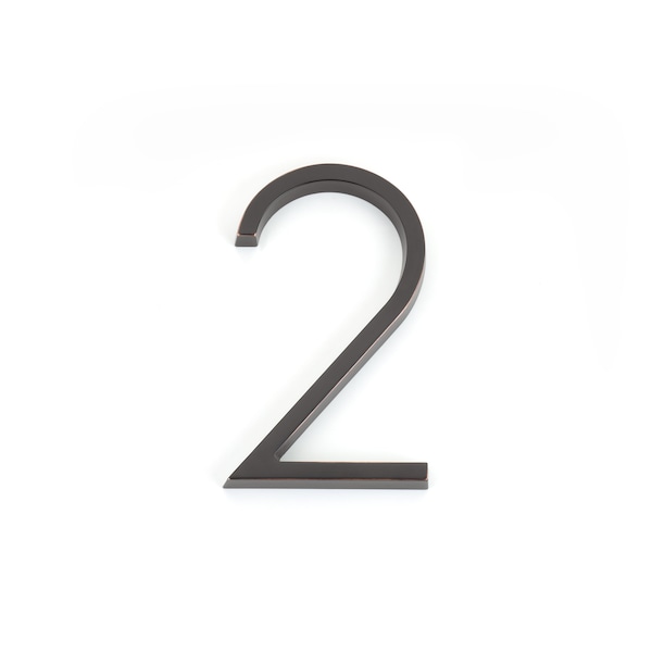 Emtek 7in Modern # 2 House Number Oil Rubbed Bronze Finish - 2832US10B