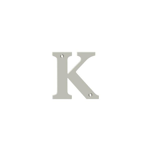 Deltana Residential Letter K Satin Nickel 4" - RL4K-15