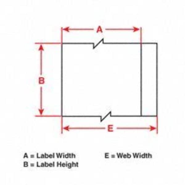 Brady Aggressive Adhesive Multi-Purpose Nylon Labels, 3/4 in W x 16 ft L, Black on White - M21-750-499