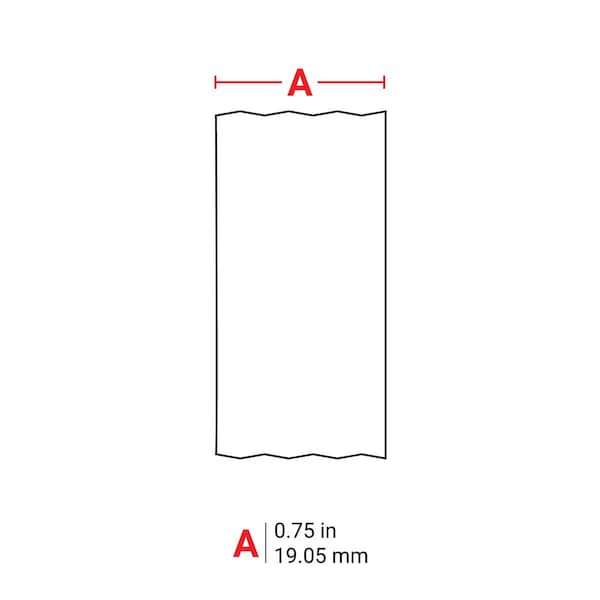 Brady Aggressive Adhesive Multi-Purpose Nylon Labels, 3/4 in W x 16 ft L, Black on White - M21-750-499