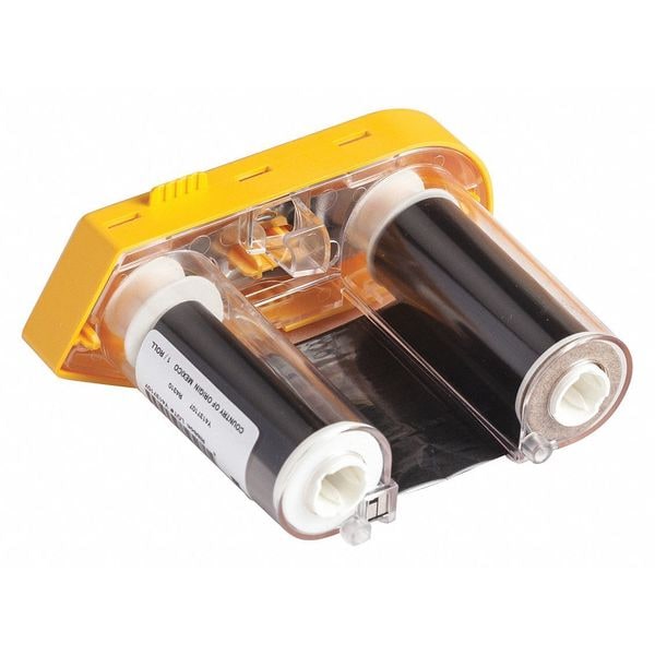 Brady Label Printer Ribbon, R4300 Series, For M6 Printers, Halogen Free, Black, 2 in W x 75 ft L - M61-R4310