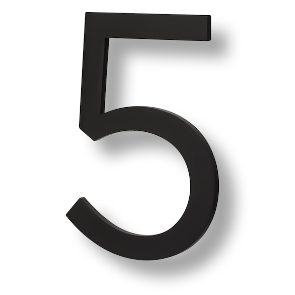 Sure-Loc Hardware Sure-Loc Hardware Floating House Number, 6, No. 5, Flat Black - HNF6-5 FBL