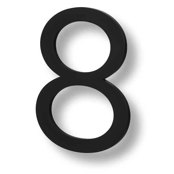 Sure-Loc Hardware Sure-Loc Hardware Floating House Number, 6, No. 8, Flat Black - HNF6-8 FBL