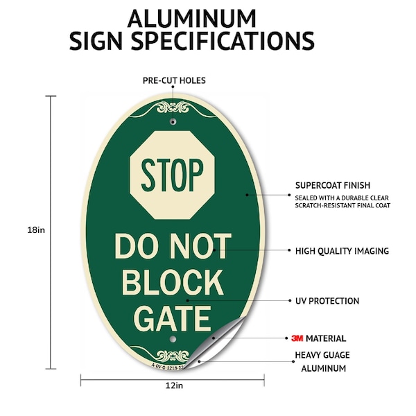 Signmission Letter D, 12 Inch X 18 Inch Architectural Oval, Heavy Gauge Aluminum - A-OV-G-1218-22958