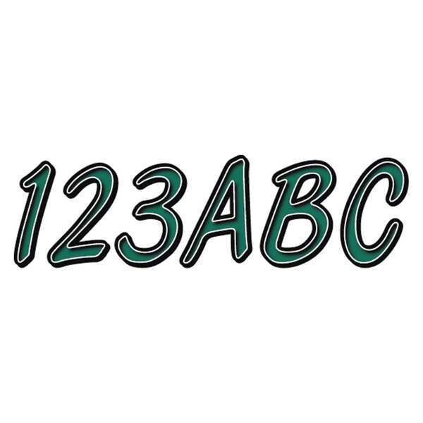 Hardline Products Number and Letter Combo Kit, Dark Green - GTEBKG400