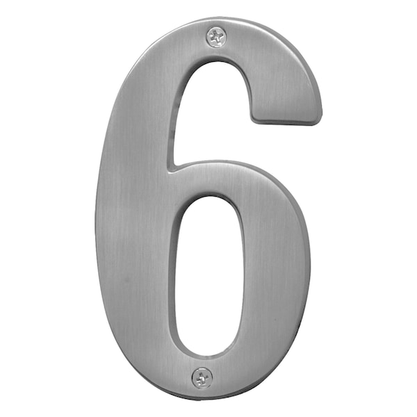 Hy-Ko 5In Satin Nickel Number 6, 3PK - A31016