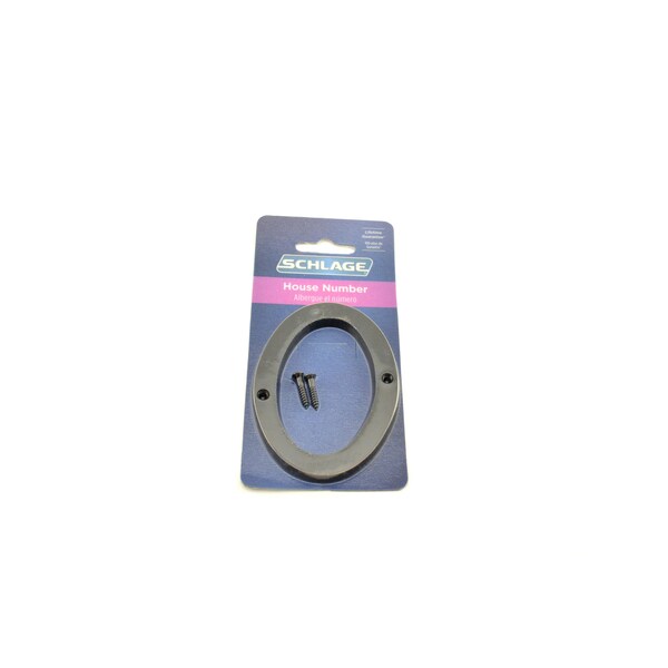 Schlage Residential Solid Brass Carded Classic House Number 0 Aged Bronze Finish - SC23006716