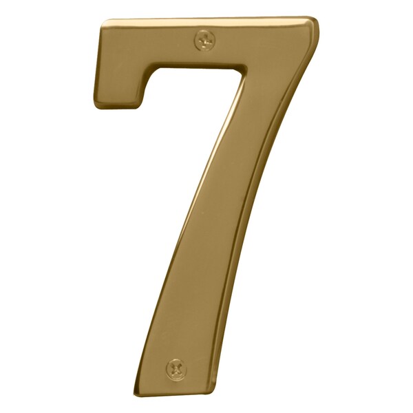 Hy-Ko 5In Polished Brass Number 7, 3PK - A31027