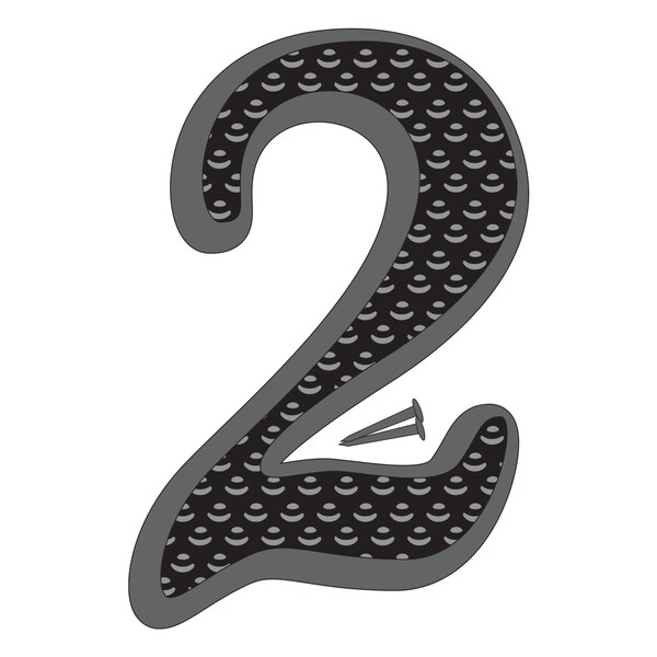 Hy-Ko 4.5In Black Zinc Number 2, 10PK - A20259
