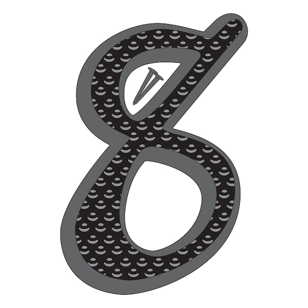 Hy-Ko 4.5In Black Zinc Number 8, 10PK - A20265