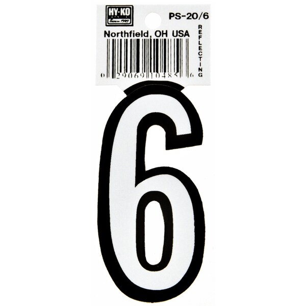 Hy-Ko 3.25In Boat Number 6, 10PK - A10485