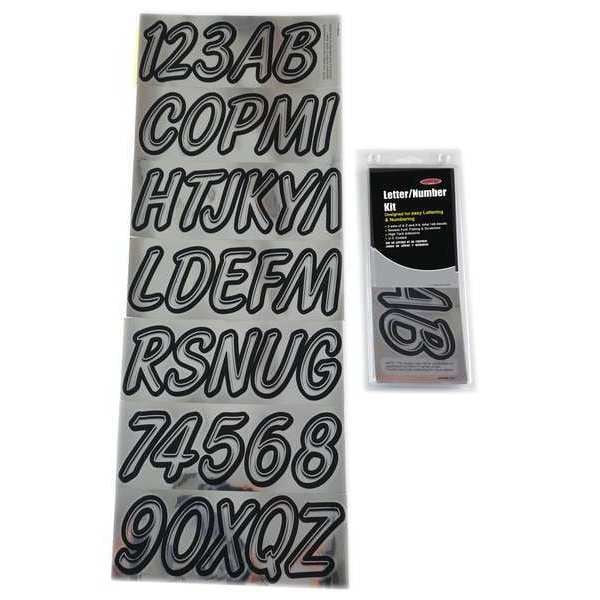 Hardline Products Number and Letter Combo Kit, Chrome - GCHBKG400