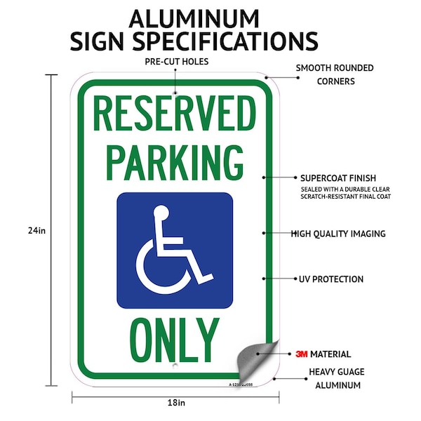 Signmission Sign with Number 3, 18'' X 24'' 2 Signs, Heavy Gauge Aluminum, 2PK - A-1824-2PACK-22896