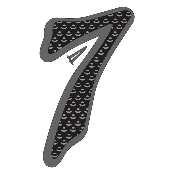 Hy-Ko 4.5In Black Zinc Number 7, 10PK - A20264