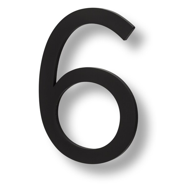 Sure-Loc Hardware Sure-Loc Hardware Floating House Number, 6, No. 6, Flat Black - HNF6-6 FBL