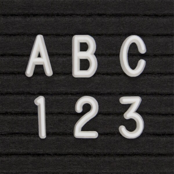 Uvp .5' Helvetica White Sprue Set Letterboard Letters - UV52301-HELVET-WHITE