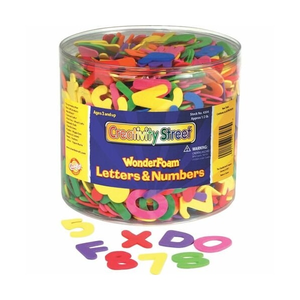 Pacon Wonderfoam Letters/Numbers, Approx. 1, Assorted - PAC4304