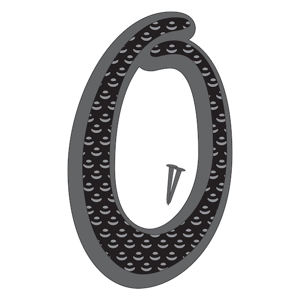 Hy-Ko 4.5In Black Zinc Number 0, 10PK - A20257