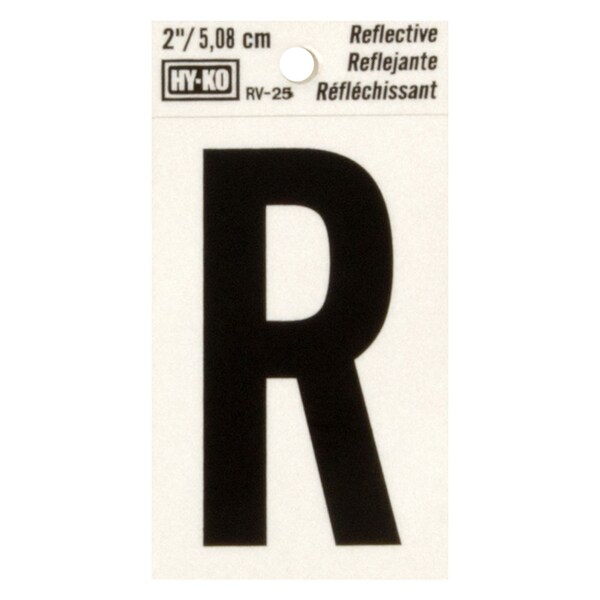 Hy-Ko 2In Reflective Letter R, 10PK - B00429