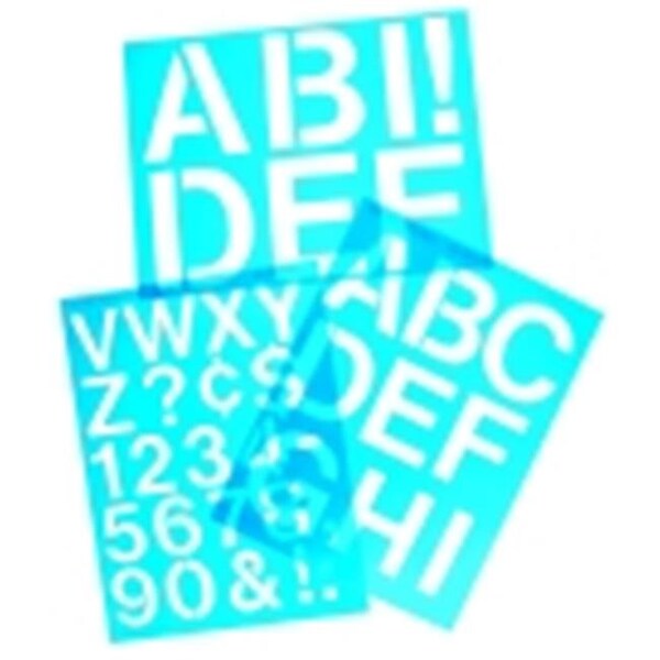 Westcott Westcott Plastic Die-Cut Capital Letter Stencil; 4 In.; Clear Blue - 1298274